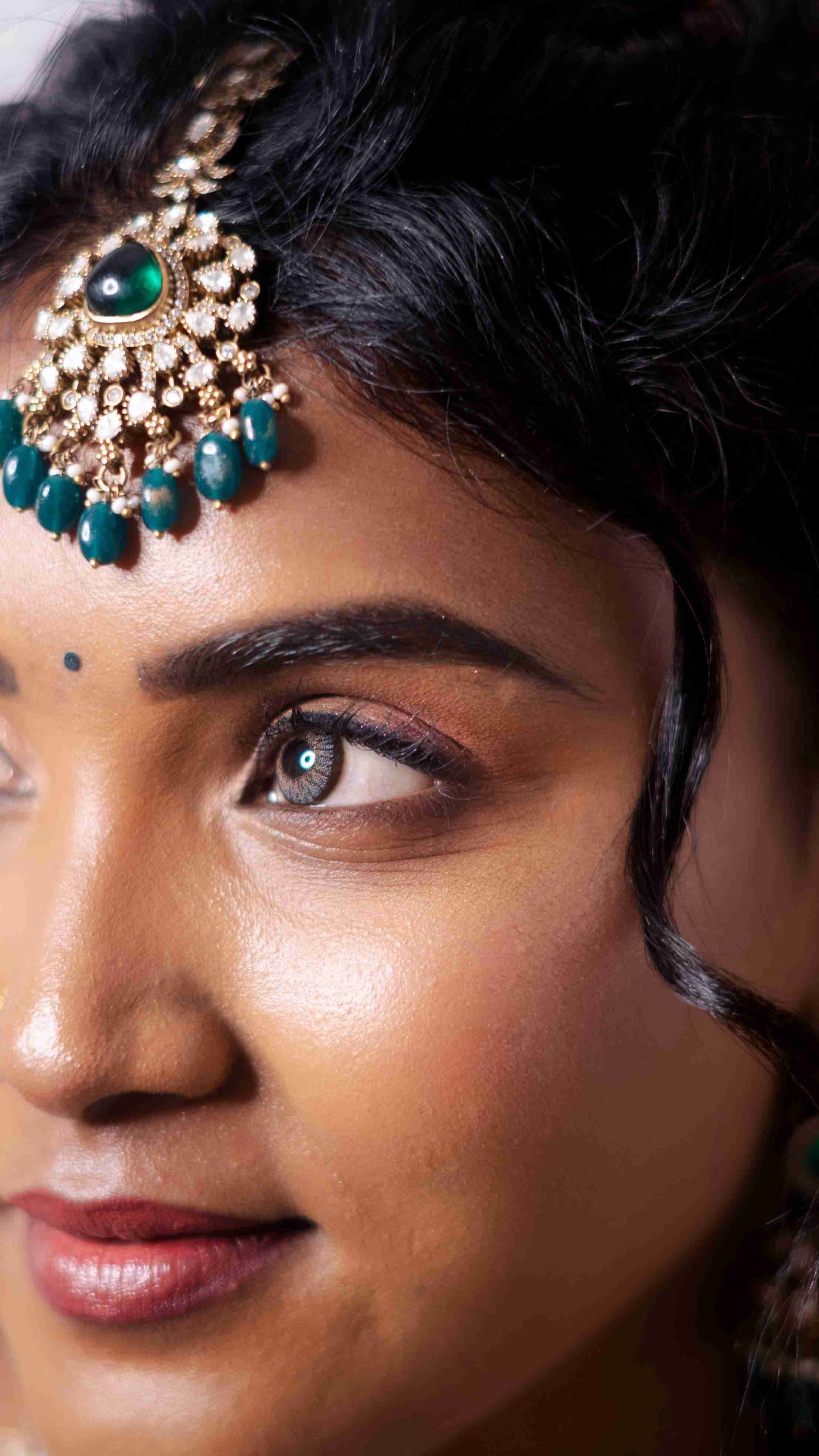Bridal makeup application at Page 3 Luxury Salon Madurai